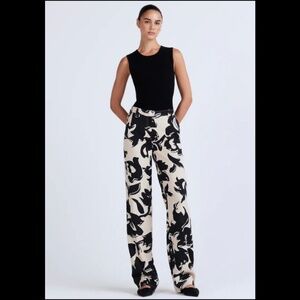 Derek Lam 10 Crosby Vana Straight Leg Trousers Pants Safari Multi Size 8